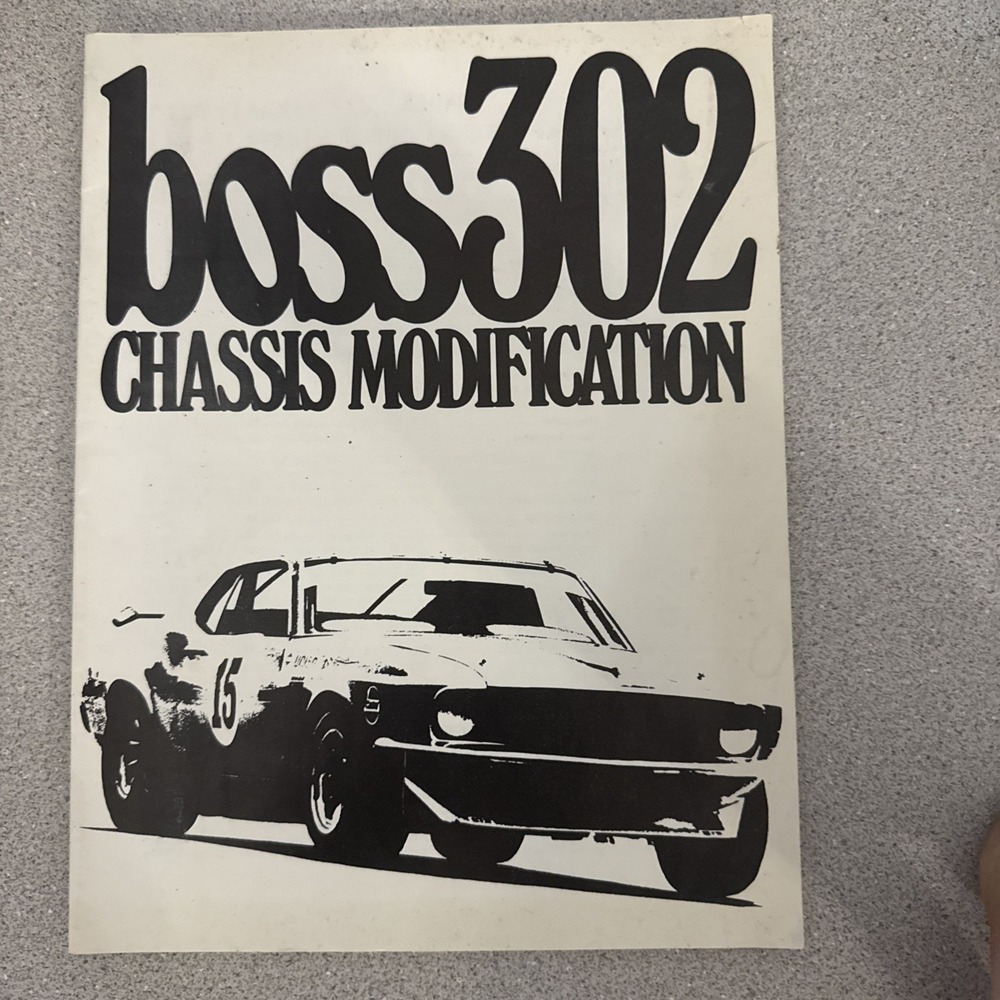 1969 1970 Ford Mustang Boss 302 Chassis Modifications Manual Original Autolite